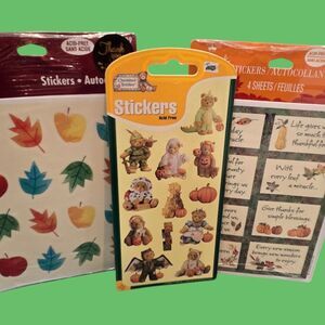 1999 Cherished Teddies Halloween Mello Smello Stickers Hallmark Fall Gratitude
